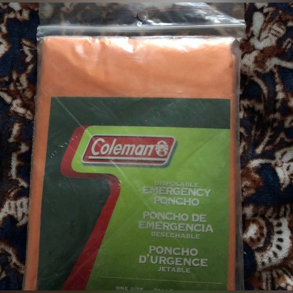 Coleman 2000016487 Camping Clothing Poncho
Disposable Emergency Poncho